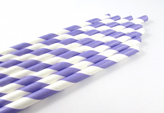 Light Purple Paper Straws