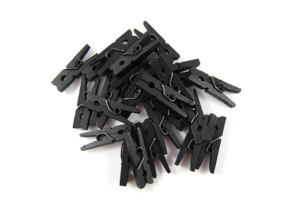 CLEARANCE Painted Clothes Pins / Mini Clothespin / Small Clothes Peg / Tiny  Wooden Clothespegs (15pcs / 25mm or 1 inch / Black) Picture Holder DIY