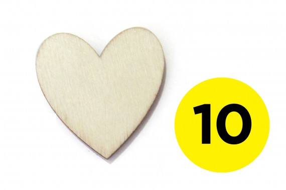 Blank Wooden Craft Hearts