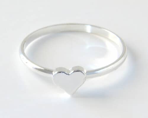 Small Silver Heart Knuckle Ring