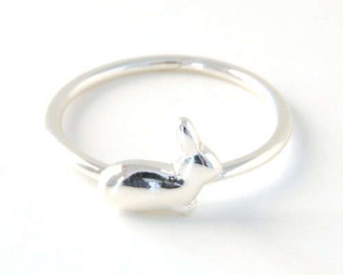 Small Silver Rabbit Knuckle Ring