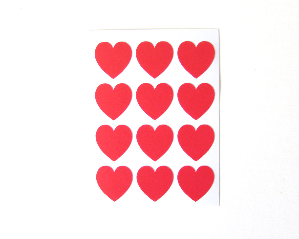 Small Gold Heart Stickers - 48 Stickers - The Downtown Owl | Boutique ...