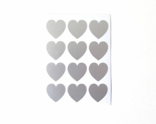 Silver Heart Stickers