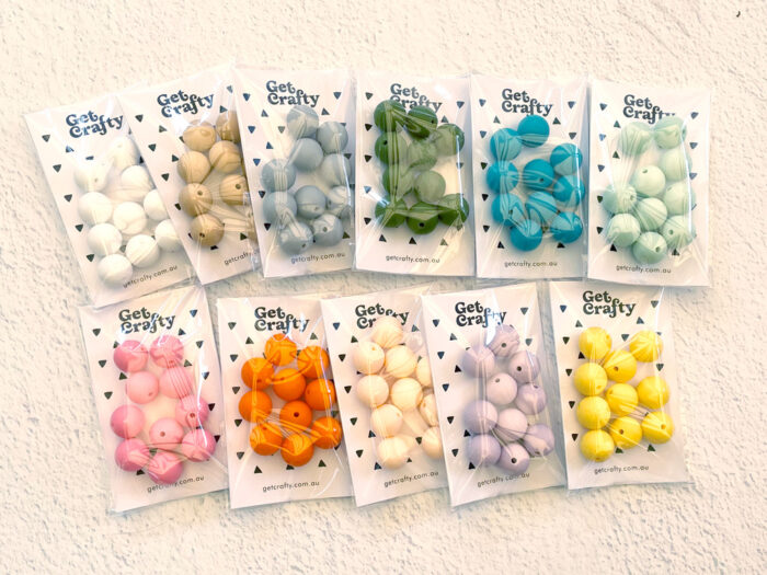 15mm Silicone Beads available in a variety of colours