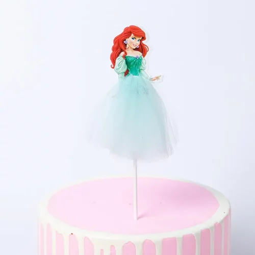 Ariel Cake Topper with Tulle Skirt - Green