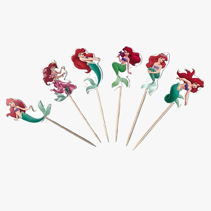 Little Mermaid Ariel Cupcake Toppers - 12 Pieces