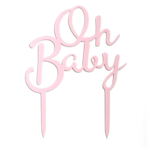Baby Pink Oh baby cake topper