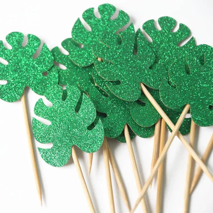 Palm Leaf Cupcake Toppers