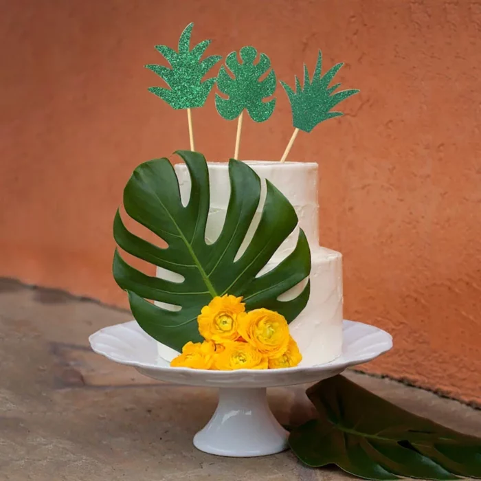 Palm Leaf Cupcake Toppers