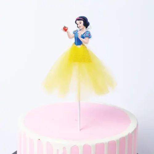 Snow White Cake Topper with yellow tulle skirt