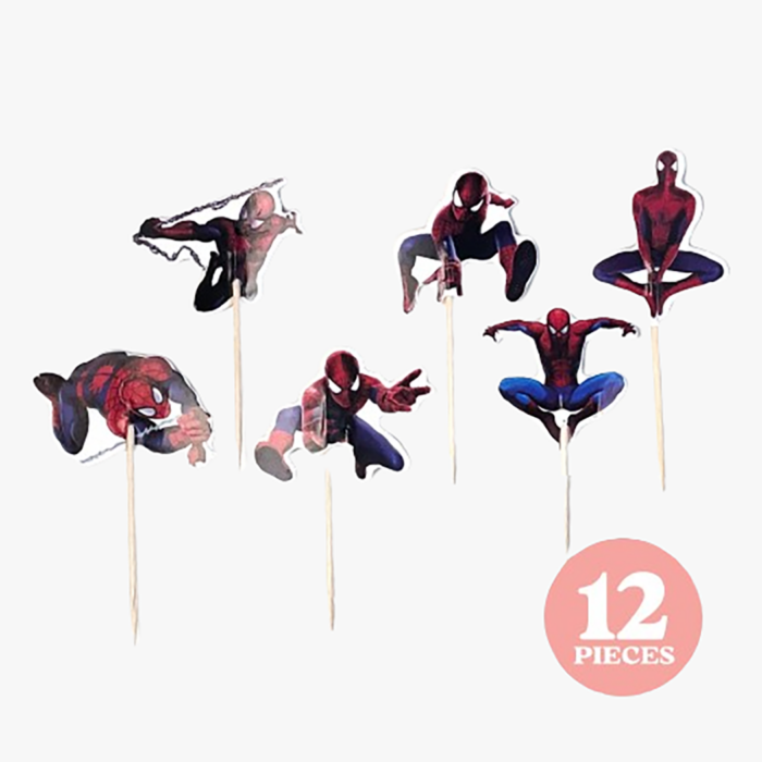 Spiderman Cupcake Toppers