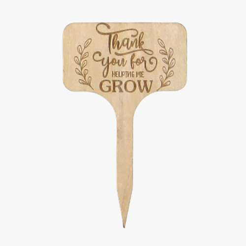 Thank You For Helping Me Grow - Plant Tag