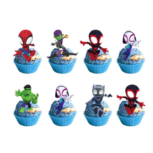 spidey and his amazing friends cupcake toppers